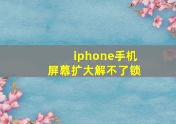 iphone手机屏幕扩大解不了锁