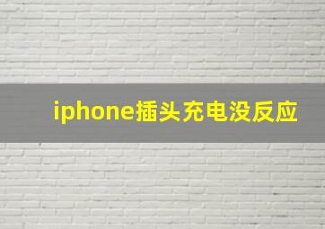 iphone插头充电没反应