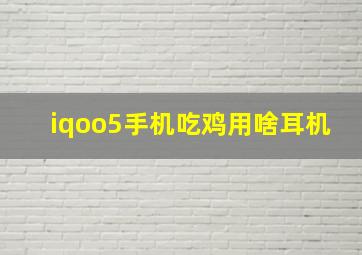 iqoo5手机吃鸡用啥耳机