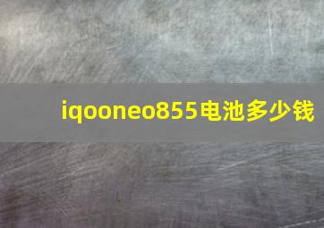 iqooneo855电池多少钱