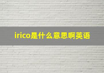 irico是什么意思啊英语