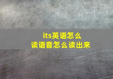 its英语怎么读语音怎么读出来