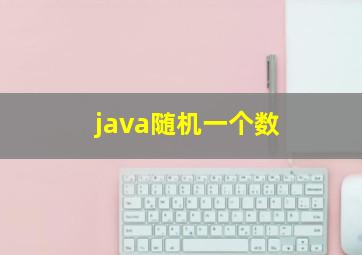 java随机一个数