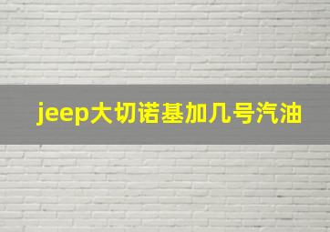 jeep大切诺基加几号汽油