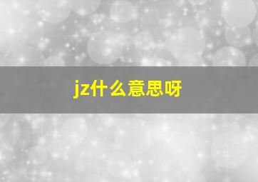 jz什么意思呀