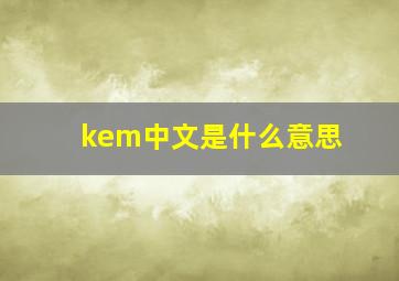 kem中文是什么意思