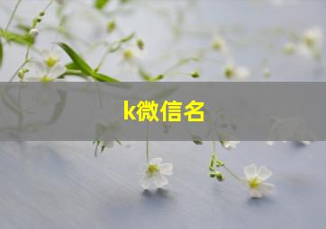 k微信名