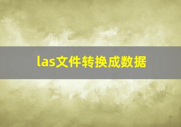 las文件转换成数据