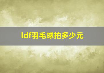 ldf羽毛球拍多少元