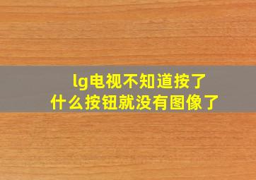 lg电视不知道按了什么按钮就没有图像了