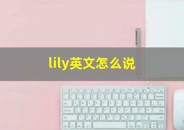 lily英文怎么说