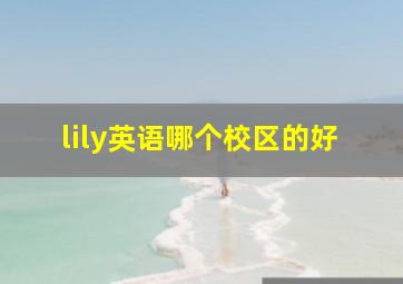 lily英语哪个校区的好