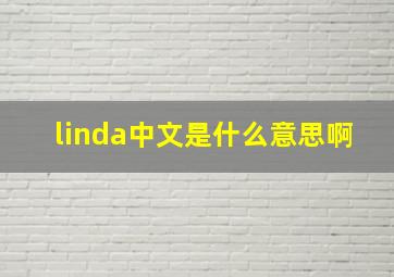 linda中文是什么意思啊