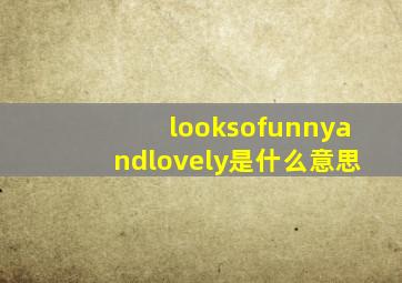 looksofunnyandlovely是什么意思