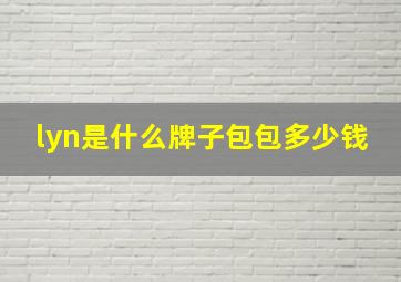 lyn是什么牌子包包多少钱