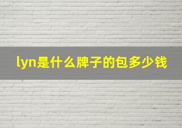 lyn是什么牌子的包多少钱