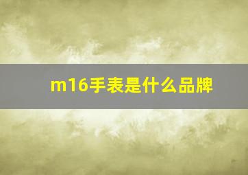 m16手表是什么品牌