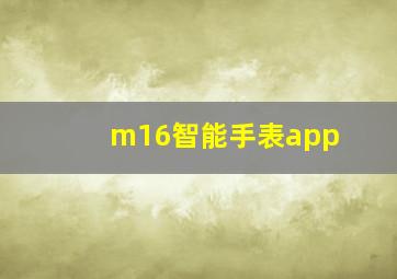 m16智能手表app