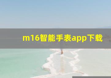 m16智能手表app下载