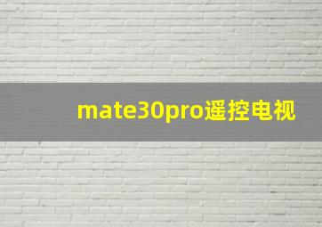 mate30pro遥控电视