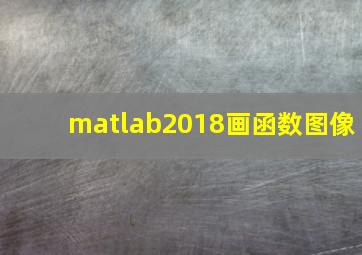 matlab2018画函数图像