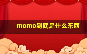 momo到底是什么东西