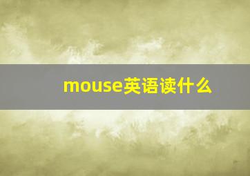 mouse英语读什么