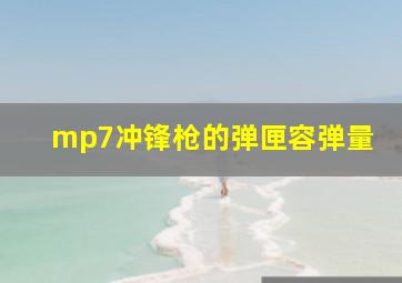 mp7冲锋枪的弹匣容弹量