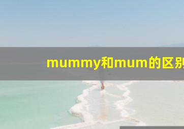 mummy和mum的区别