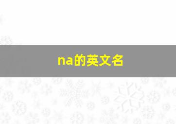 na的英文名