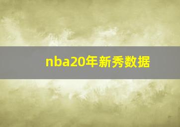 nba20年新秀数据