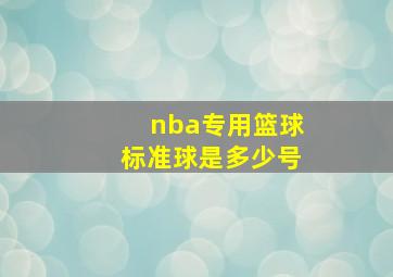 nba专用篮球标准球是多少号