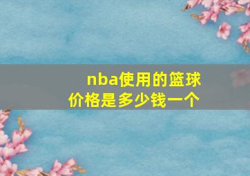 nba使用的篮球价格是多少钱一个