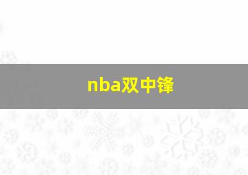 nba双中锋