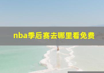 nba季后赛去哪里看免费