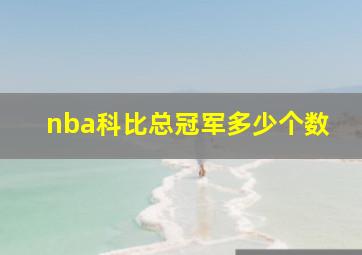 nba科比总冠军多少个数