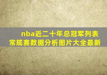 nba近二十年总冠军列表常规赛数据分析图片大全最新