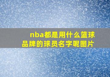 nba都是用什么篮球品牌的球员名字呢图片