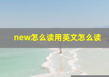 new怎么读用英文怎么读