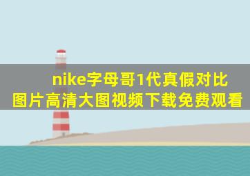 nike字母哥1代真假对比图片高清大图视频下载免费观看