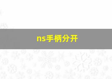 ns手柄分开