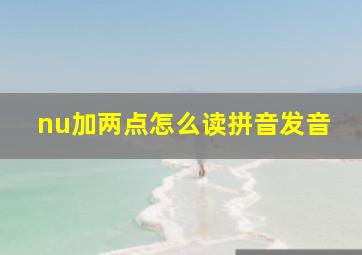 nu加两点怎么读拼音发音