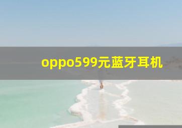 oppo599元蓝牙耳机