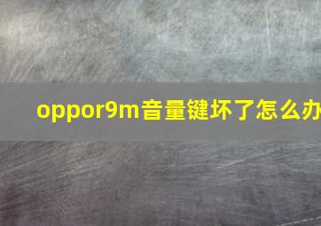 oppor9m音量键坏了怎么办