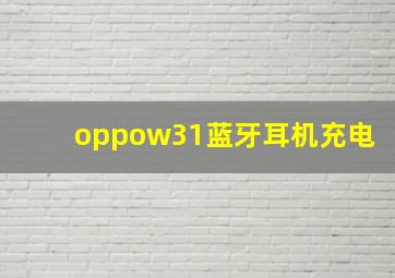 oppow31蓝牙耳机充电