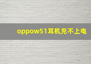 oppow51耳机充不上电