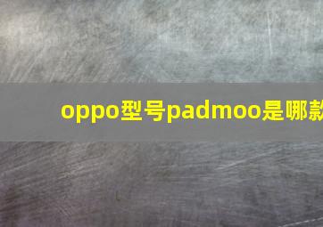 oppo型号padmoo是哪款