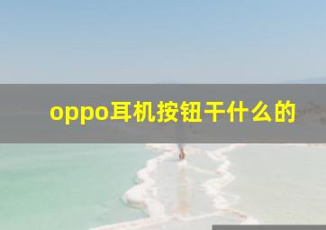 oppo耳机按钮干什么的