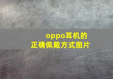 oppo耳机的正确佩戴方式图片