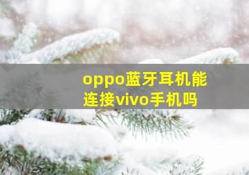 oppo蓝牙耳机能连接vivo手机吗